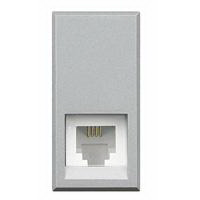 Axolute Розетка Rj 11, категория 3, К10, цвет алюминий