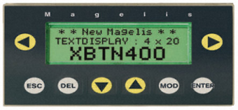 MAGELIS КОМПАКТНЫЙ СИМВОЛЬНЫЙ ДИСПЛЕЙ, 4X20 СИМВ., ПИТАНИЕ ОТ ПЛК ИЛИ =24В ВНЕШ.