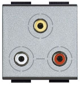 LivingLight Разъем 3xRCA, цвет алюминий