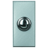 Axolute Кнопка 1Р (NO) 16 А 250 В~ 1 модуль, винтовые клеммы, дизайн STYLE, цвет алюминий
