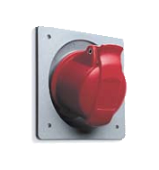 Розетка панельная с угловым унифицированным фланцем 332RAU6, 32A, 3P+E, IP44, 6ч