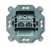 Механизм 2-постовой компьютерной розетки 8/8 полюсов, раздельно, RJ45; UAE, категория 5e, экранирова