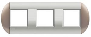LivingLight Рамка овальная, 3 поста, цвет Бронзовый