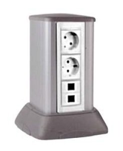 Миниколонна алюминиевая, 0.25м, цвет серый металлик DKC