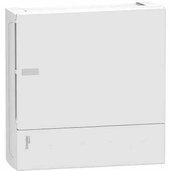 Бокс навесной с белой дверцей Schneider Electric Mini Pragma на 8 модулей с клеммниками N+PE