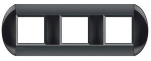 LivingLight Рамка овальная, 3 поста, цвет Дымчатый