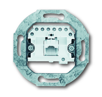 Механизм 1-постовой телефонной розетки 8 полюсов RJ 11/12; RJ 45; ISDN, категория 3