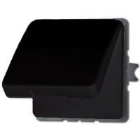 JUNG CD 500/CD plusЧерный Розетка с/з с защитными шторками с крышкой (CD520KIWUSW)
