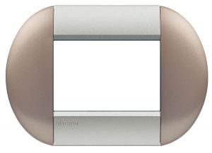 LivingLight Рамка овальная, 3 модуля, цвет Бронзовый