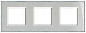 LivingLight Рамка прямоугольная, 3 поста, цвет Серое небо