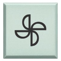 Axolute Сменные клавиши белого цвета с символами для кнопок с подсветкой HD-4038LA/Вентилятор