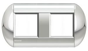 LivingLight Рамка овальная, 2 поста, цвет Хром