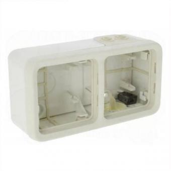 Коробка монтажная двухпостовая горизонтальная Legrand Plexo IP55 белая