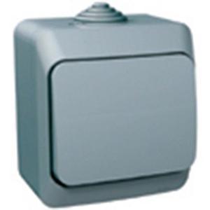 Выключатель кнопочный IP44 Schneider Electric Этюд серый