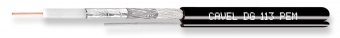 Кабель коаксиальный телевизионный Cavel DG 113 PEM, 75 Ом, Cu, уличный с тросом, Италия