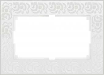 Рамка пластиковая для двойной розетки Werkel Flock (белая)