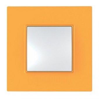 Рамка на один пост Schneider Electric Unica Quadro оранжевая