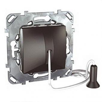 Выключатель кнопочный со шнурком Schneider Electric Unica Top графит