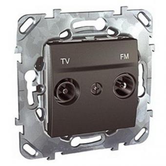 Розетка телевизионная TV-FM оконечная Schneider Electric Unica Top графит
