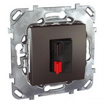 Розетка акустическая Schneider Electric Unica Top графит