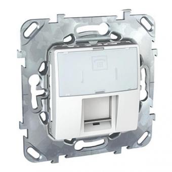 Розетка телефонная одинарная RJ11 (6 контактов) Schneider Electric Unica белая