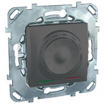 Термостат теплого пола 10А с выносным датчиком 4м Schneider Electric Unica Top графит