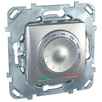 Термостат теплого пола 10А с выносным датчиком 4м Schneider Electric Unica Top алюминий