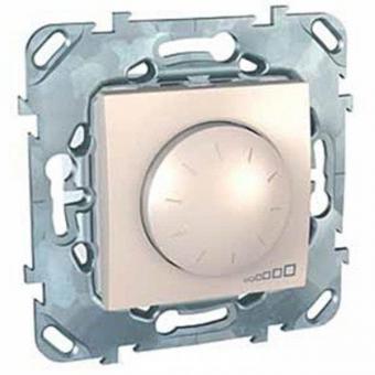 Светорегулятор (диммер) электронный поворотный универсальный 1000W Schneider Electric Unica бежевый