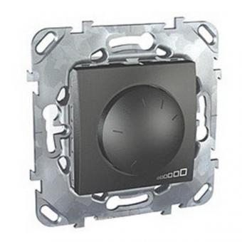 Светорегулятор (диммер) электронный поворотный универсальный 1000W Schneider Electric Unica Top графит