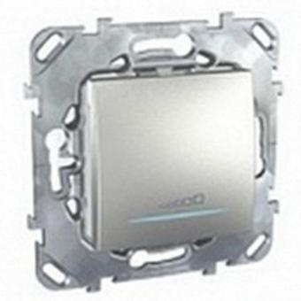 Светорегулятор (диммер) электронный нажимной универсальный 350W Schneider Electric Unica Top алюминий