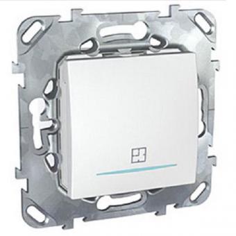 Таймер электронный нажимной 2сек - 12мин с индикационной лампой 8А Schneider Electric Unica белый