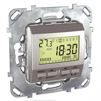 Будильник программируемый Schneider Electric Unica Top алюминий