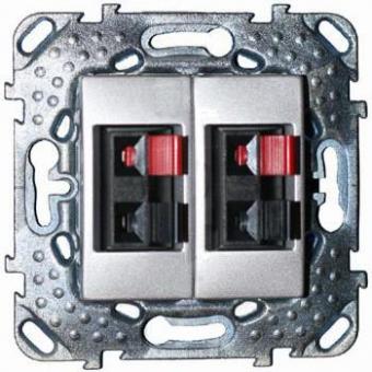 Розетка акустическая двойная Schneider Electric Unica Top алюминий