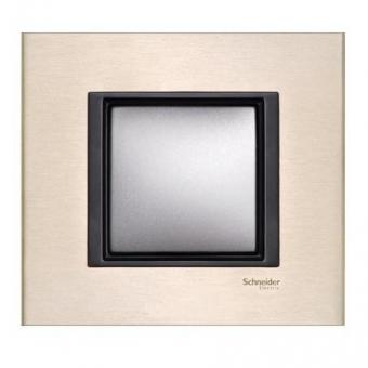 Рамка на один пост Schneider Electric Unica Class лунный алюминий