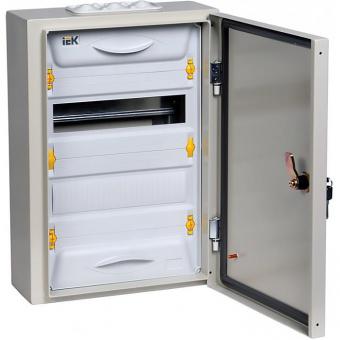 Щит навесной металлический IEK Universal ЩРн-24з-1 74 IP54 на 24 модуля (440х310х136 мм)