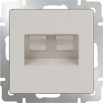 Розетка компьютерная двойная Ethernet RJ45 Werkel (слоновая кость)