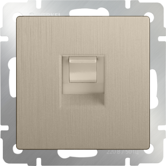 Розетка компьютерная одинарная Ethernet RJ45 Werkel (шампань рифленый)