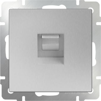Розетка компьютерная одинарная Ethernet RJ45 Werkel (серебряная)