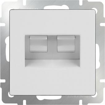 Розетка двойная компьютерная+телефонная RJ11+RJ45 Werkel (белая)