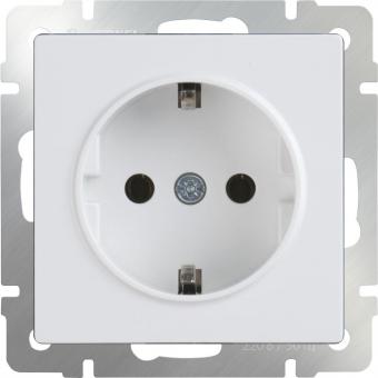 Розетка с заземлением Werkel (белая)