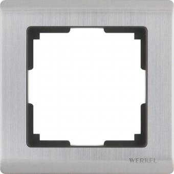 Рамка из нержавеющей стали на 1 пост Werkel Metallic (глянцевый никель)