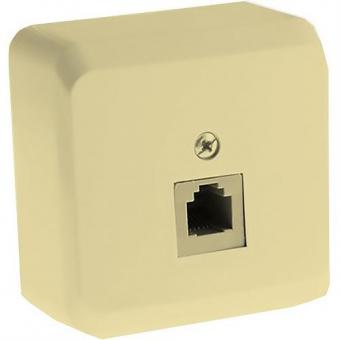 Розетка телефонная RJ11 Schneider Electric Этюд кремовая