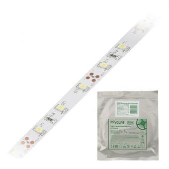 Лента светодиодная Volpe ULS-Q321 2835-60LED, 8мм, IP20, DC12V, 4,8W/m, дневной белый, катушка (3 метра)