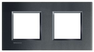 LivingLight Рамка прямоугольная, 2 поста, цвет Антрацит