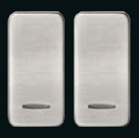 Клавиша узкая с подсветкой, Nickel Satin