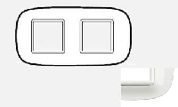 Axolute декоративные накладки в форме эллипса, White, цвет белый Corian, на 2+2 модуля