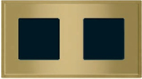 Рамка на 2 поста, MADRID, гор/верт, цвет bright gold