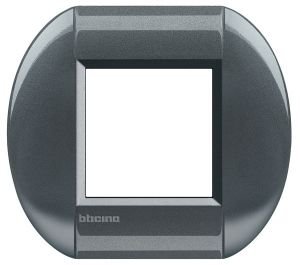 LivingLight Рамка овальная, 1 пост, цвет Сталь