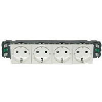 Розетка Legrand Mosaic DLP 4х2К+3 белая 8М