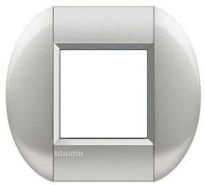LivingLight Рамка овальная, 1 пост, цвет Алюминий